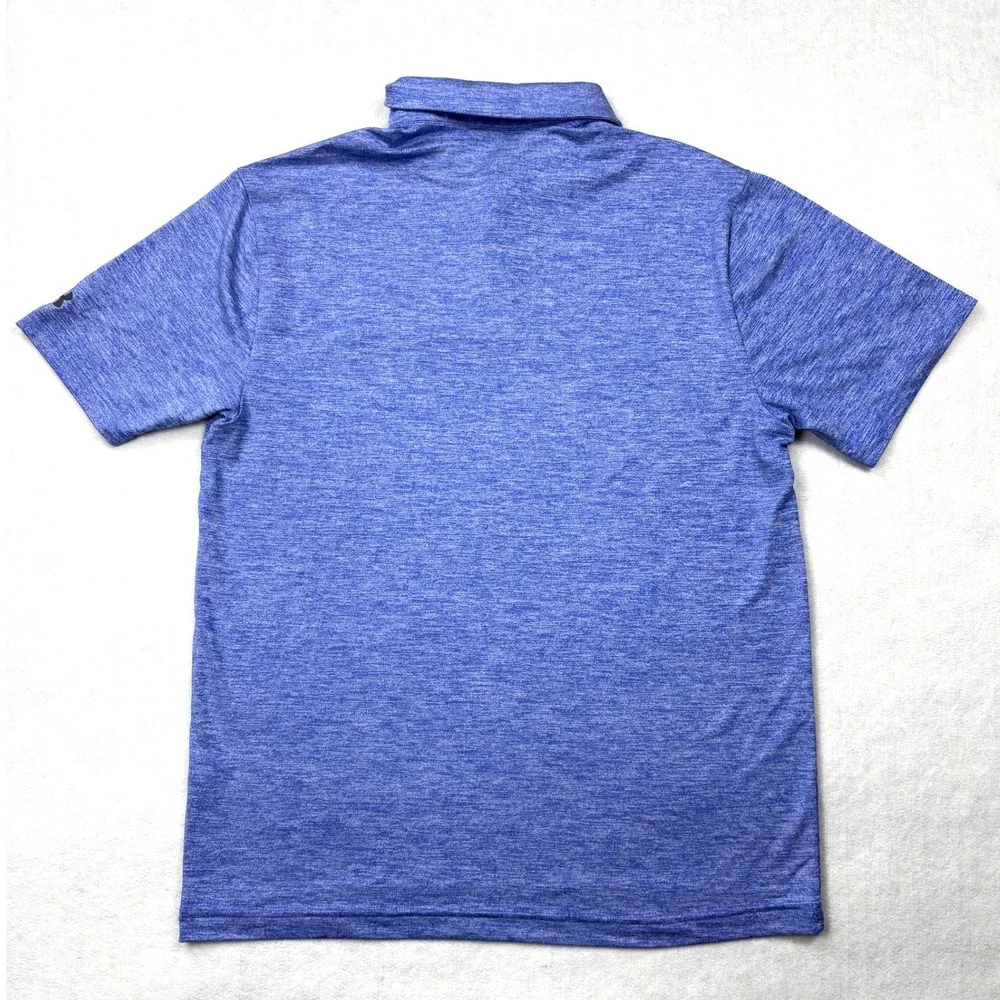 Under Armour Mens Playoff Polo Blue Heather Stonewater Golf Shirt MD‎ UM0807